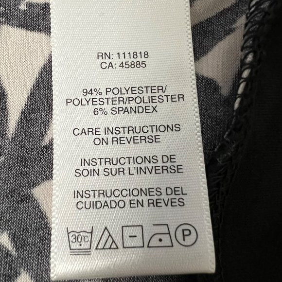 Michael Kors Black White Geometric Print Sleeveless Drape Neck Dress size Medium - Picture 9 of 10